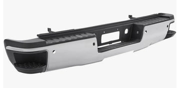 Tecman rear bumper Assembly 2015 - 2019 GMC Sierra Silverado 2500 3500 Rear Step Bumper Assemly Chrome - GM1103183 with sensor holes
