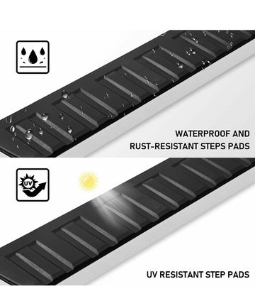 Cheetah pro Running boards side steps Nerf bars Chrome for Toyota Tundra 2007 - 2021 Black 6” Crew Max - 0