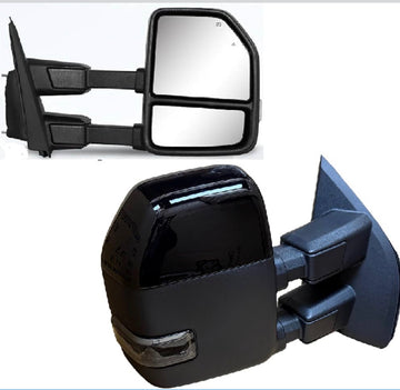 Towing mirrors for Ford f150 2021 - 2025 Power heated Blind spot monitor puddle lights Painted black smoked lens