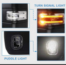 Power Folding Towing mirrors for Ford f150 2015 -2020 Power heated Blind spot monitor Temperature sensor puddle lights chrome-5