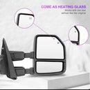 Power Folding Towing mirrors for Ford f150 2015 -2020 Power heated Blind spot monitor Temperature sensor puddle lights chrome-2
