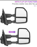 Power Folding Towing mirrors for Ford f150 2015 -2020 Power heated Blind spot monitor Temperature sensor puddle lights chrome-3