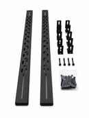 Aluminum heavy duty Cross bars for Pickup truck Cap Set with hardware Matte black, powder coated-1