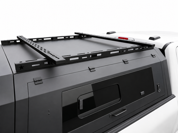 Aluminum heavy duty Cross bars for Pickup truck Cap Set with hardware Matte black, powder coated