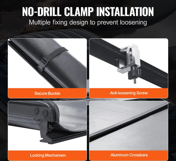 Cheetah Pro Soft Roll Up Tonneau Cover RT Series Bed Cover for Ford F150 (2015-2025, 8 FT)