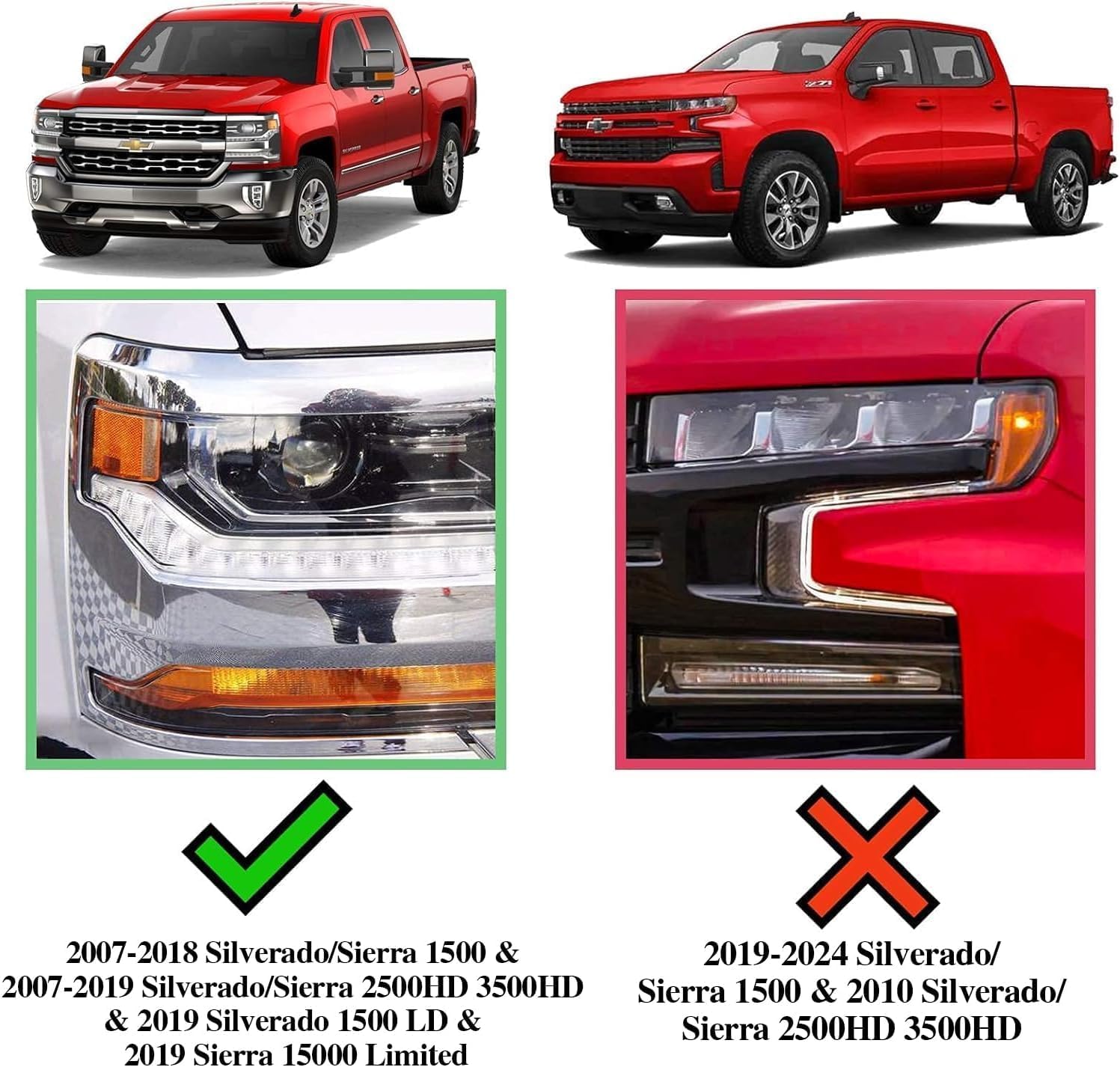Cheetah Pro Running Boards 6 inches Aluminum Side Steps, Nerf Bars, Compatible with 2007-2018 Chevy Silverado/GMC Sierra 1500 & 2007-2019 2500HD/3500HD (Gas Engine ONLY), Chrome Crew cab