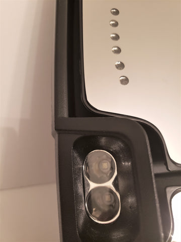 Towing Mirrors Fits 2014 - 2018 Pair Power Heated with Smoked Signal - 0