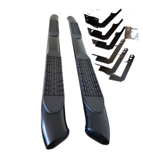 Running boards for Dodge ram Quad cab 2019 - 2020 - 2021 1500 5" Curved oval Black