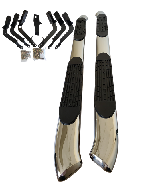 Running boards for Dodge ram crew cab 2010 - 2018 5" Curved oval Chrome