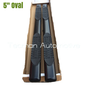 Side step bars for Ford F150 Crew cab 2009 - 2014  5" oval Black - 0