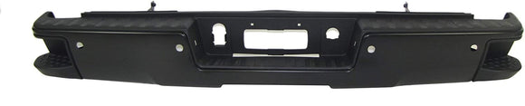 REPLACES GM1103179 BUMPER FOR SILVERADO SIERRA REAR  ASSY BLACK W/CORNER STEP/SENSOR