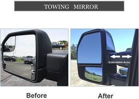 Towing mirrors fits Ford F-150 2015 - 2020 8 pins Power Heated  Smoked Signals temp sensor - 0