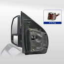 Towing Mirrors fit for Ford F150 Pickup Truck 2015 2016 2017 2018 2019 2020 Chrome Cap Power Heated with Turn Signal - 8 Pin Connector-2