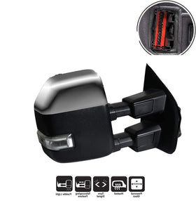 Towing mirror fits Ford F250 F350 2017 - 2021  Power Heated Signal passenger side RH Chrome