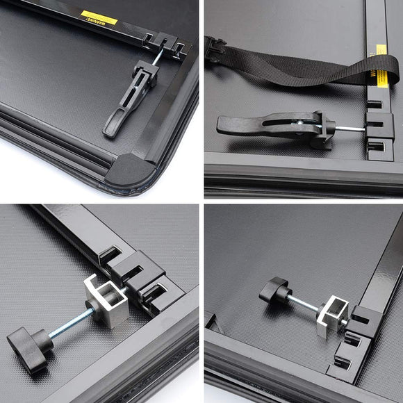 Soft Trifold Tonneau Cover fits Silverado Sierra 2014 - 2018 6.6ft - Tecman Automotive inc  