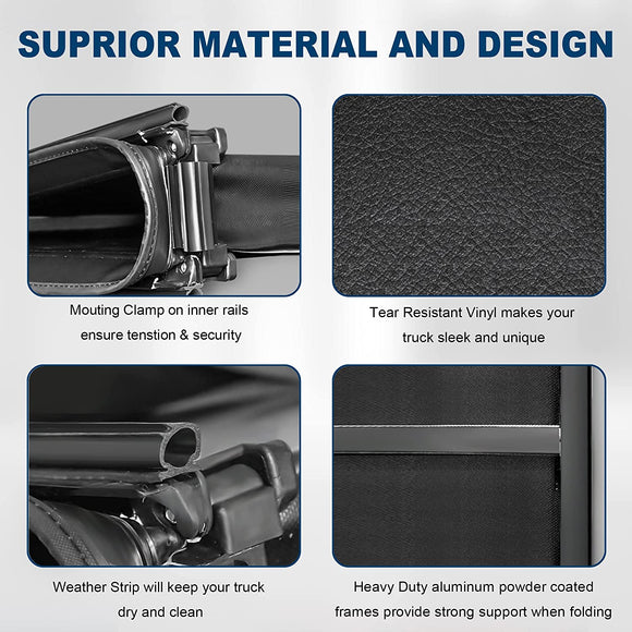 Soft Trifold Tonneau Cover for Dodge ram 09 - 22  5.7ft box - Tecman Automotive inc  