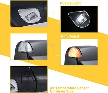 Towing Mirrors Fits Dodge Ram 2009-18 (2019-22 Classic) Pair Power Heated - 0