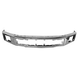 For Ford 150 FO1002422 BUMPER FACE BAR FR CHROME W/FOG LAMP HOLES W/O END CAPS 2015 - 2017