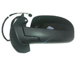 Side mirror Fits Chevy GMC Trucks 2007 - 2014 Gloss Black Power Driver side - Tecman Automotive inc  