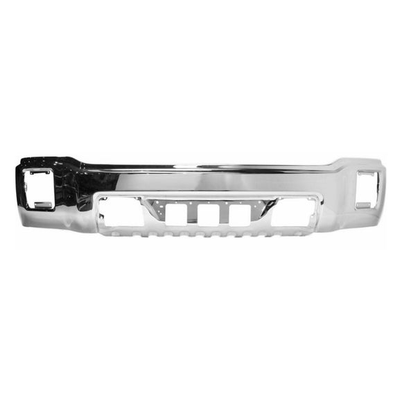 Replaces GM1002848   BUMPER FACE BAR FR CHROME W/O SENSOR for GMC Sierra