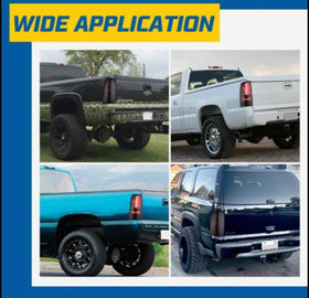 Tail Lights Pair Fits Silverado 2003 - 2006 Black Smoked - 0