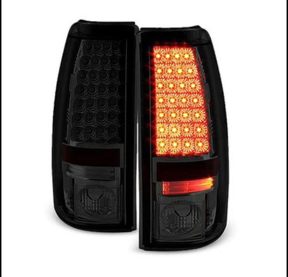 Tail Lights Pair Fits Silverado 2003 - 2006 Black Smoked