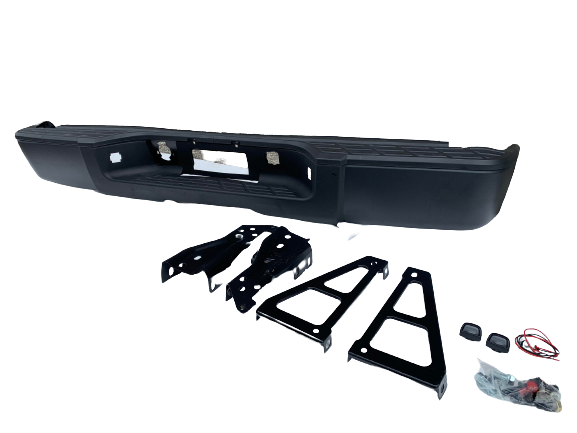 Rear Bumper for GMC Sierra Chevy Silverado 2007 - 2013 Black w/o sensor holes